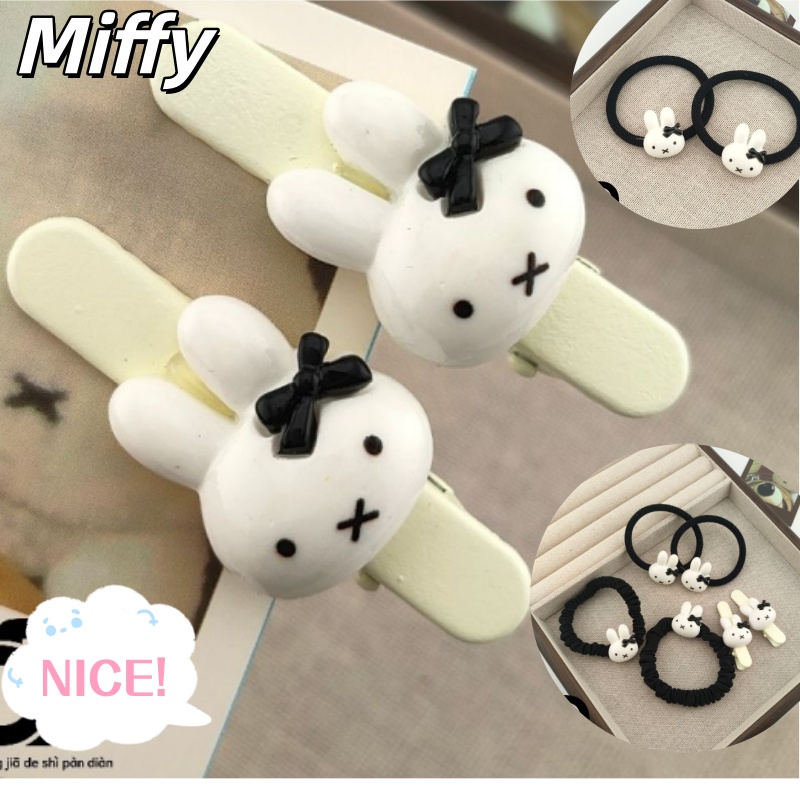 Clip In Hair Piece - Sevimli Miffy Tavşan Fiyonklu Saç Tokası,